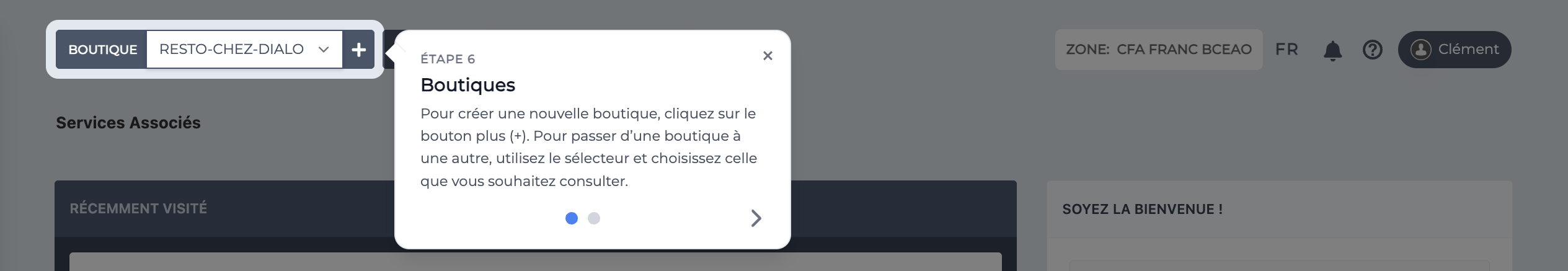 CorisPay shop settings page - Paramètres de la boutique